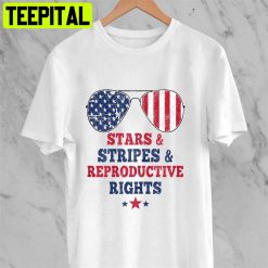 Stars Stripes Reproductive Rights American Flag Unisex T-Shirt