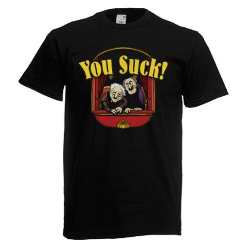 Statler and Waldrof Grumpy Old Men Mens Black T-Shirt