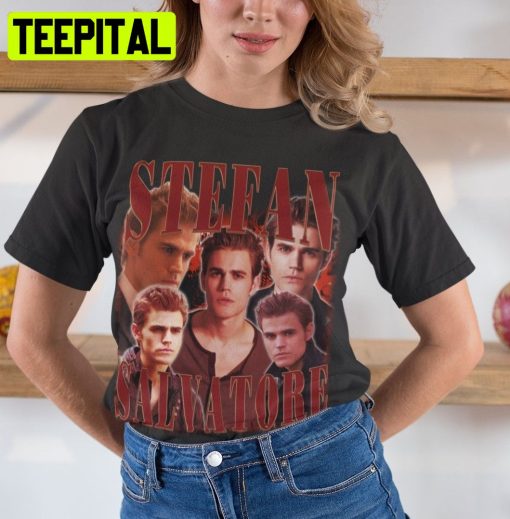 Stefan Salvatore Vampire Diaries Vintage Art Unisex T-Shirt