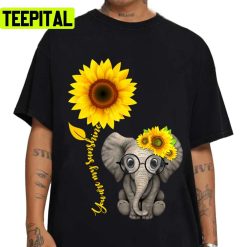 Sunflower You Are My Sunshine Elephant Trending Unisex T-Shirt