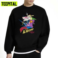 Super Cow Active Cow And Chicken Cartoon Unisex Sweatshirt