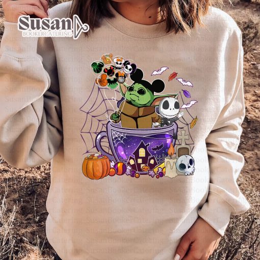 Teacup Mickey Balloon Star Wars Disney Halloween Baby Yoda Unisex Sweatshirt