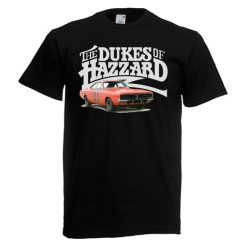 The Dukes of Hazzard 80s TV Series Mens Black Navy Red T-Shirt