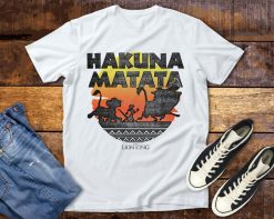 The Lion King Hakuna Matata Sunset Silhouette Poster Disney T- Shirt