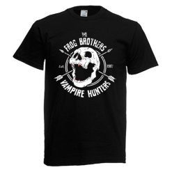 The Lost Boys Frog Brothers Skull Logo Mens Black Navy T-Shirt