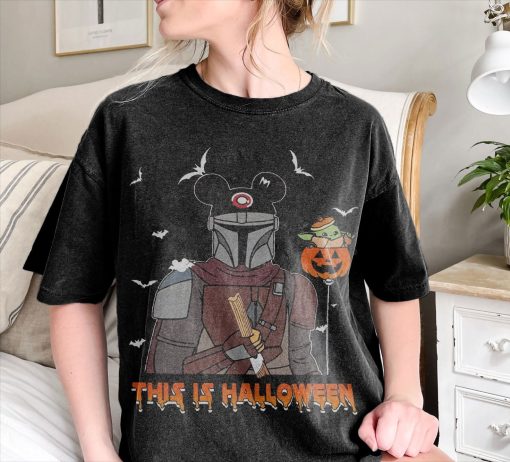 The Mandalorian Pumkin Star Wars Baby Yoda Cute Disney Halloween Unisex Sweatshirt