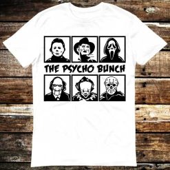 The Psycho Bunch Horror Team Halloween Squad T-Shirt