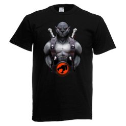 Thundercats Panthro Logo Mens Black Red Gray T-Shirt