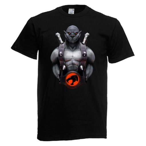 Thundercats Panthro Logo Mens Black Red Gray T-Shirt