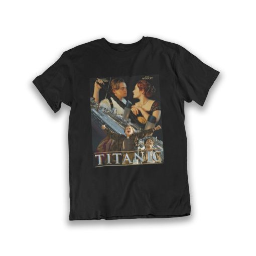 Titanic Leonardo Dicaprio Shirt Iconic Movie Black Unisex T-Shirt