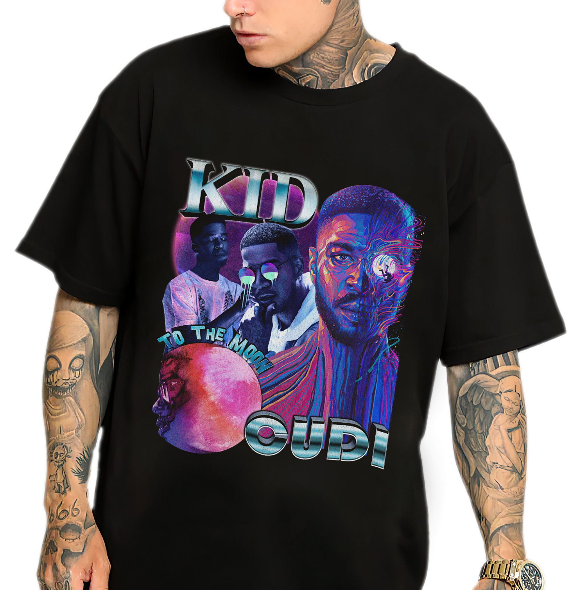 Kid Cudi Marino Morwood Man On The Moon 2022 Rap Tee T Shirt – Teeholly