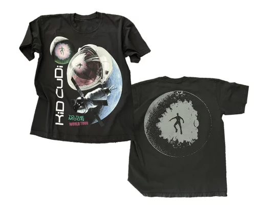 To The Moon World Tour 2022 Kid Cudi X Nasa Double Sided Shirt