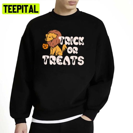 Trick Or Treats Funny Dog Meme Halloween Spooky Night Unisex Sweatshirt