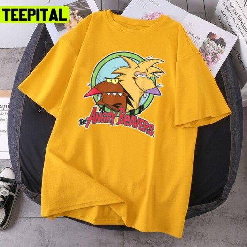 Two Beavers Reaction Funny Logo The Angry Beavers Unisex T-Shirt