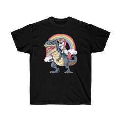 Unicorn Riding Dinosaur T-Shirt