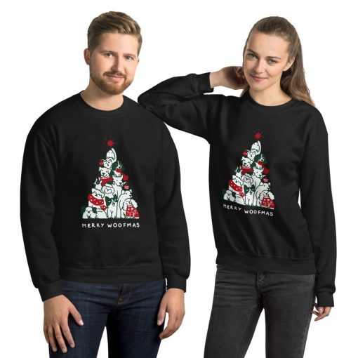 Unisex Merry Woofmas Funny Christmas Unisex Sweatshirt