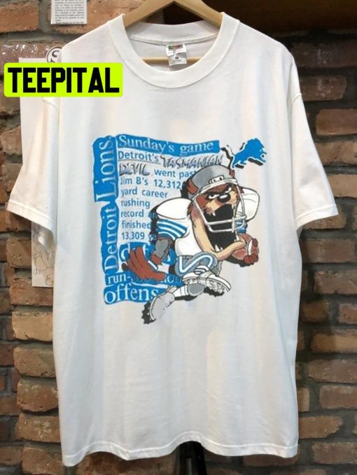 Vintage 90s Inspired Bootleg Detroit Lions Football Usa Team Unisex T-Shirt