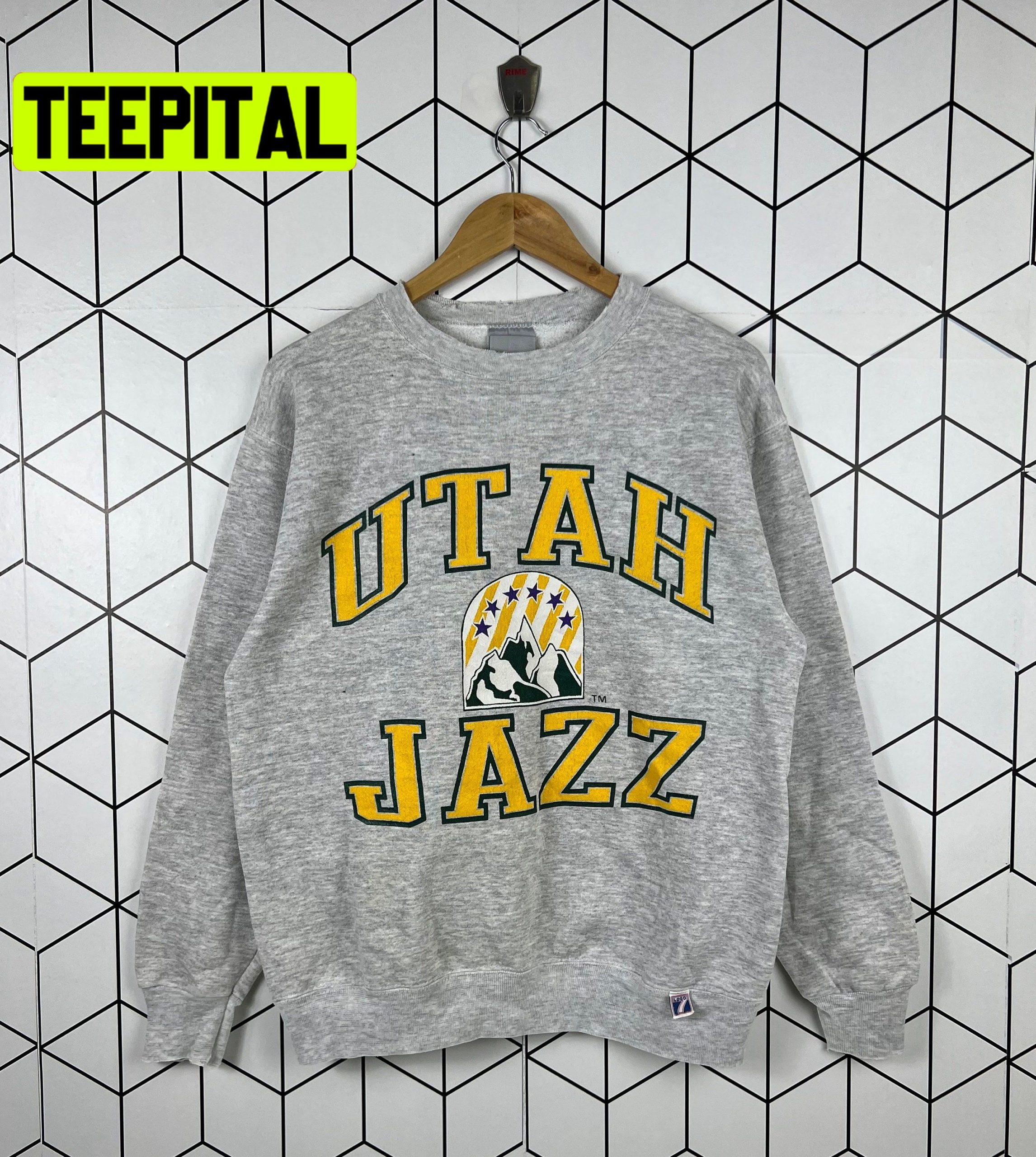 Vintage 90s Jazz Utah American Nba Trending Unisex Sweatshirt