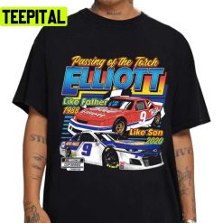 Vintage Bill Elliott 9 Retro Nascar Car Racing Unisex T-Shirt