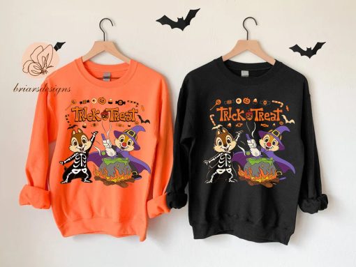 Vintage Chip N Dale Chip N Dale Trick Or Treat Double Trouble Disney Halloween Unisex Sweatshirt