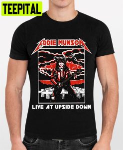 Vintage Eddie Munson Meta Band Style Live At Upside Down Unisex T-Shirt