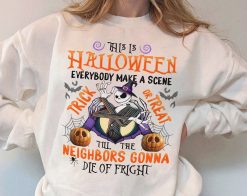 Vintage Jack Skellington Hallowentown The Nightmare Retro Disney Halloween Unisex Sweatshirt