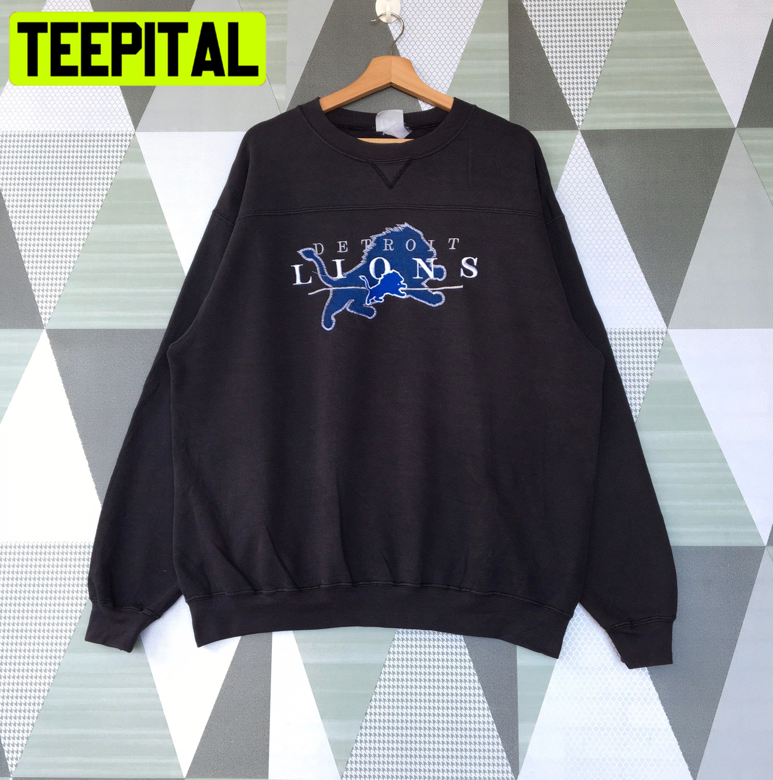 XL)Vintage Detroit Lions Crewneck