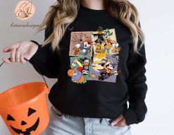 Vintage Mickey Minnie Trick Or Treat Retro World Disney Halloween Unisex Sweatshirt