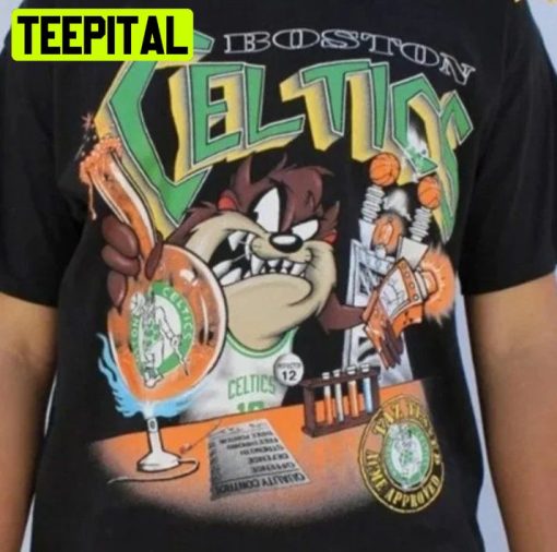 Vintage Nba Boston Celtics Taz Looney Tunes Trending Unisex Shirt