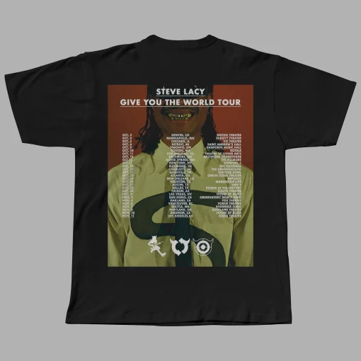 Vintage Steve Lacy Gemini Rights Album Give You The World Tour 2022 New Art T-Shirt
