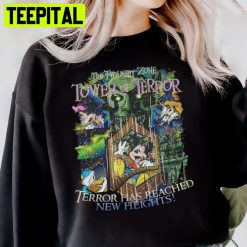 Vintage The Twilight Zone Tower Of Terror Terror Has Reached New Heights Mickey And Friends Halloween Trending Unisex Sweatshirt