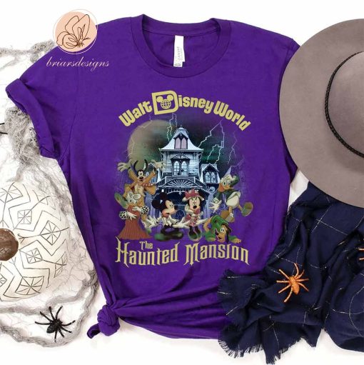 Vintage Walt World Mickey Haunted Mansion Vintage Tower Of Terror Disney Halloween Unisex T-Shirt