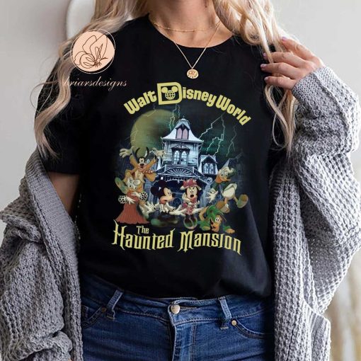 Vintage Walt World Mickey Haunted Mansion Vintage Tower Of Terror Disney Halloween Unisex T-Shirt