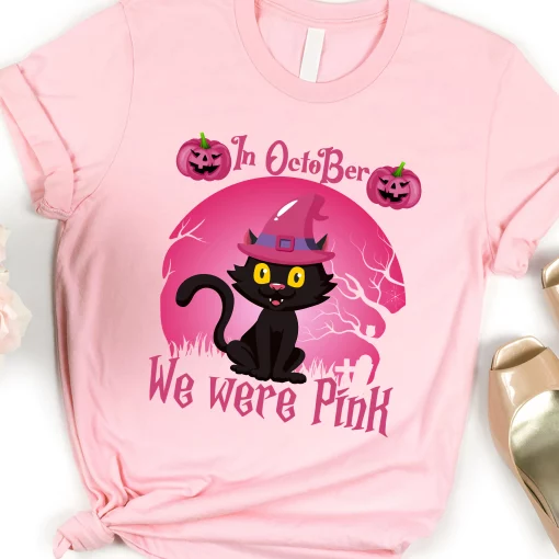 We Were Pink Ghost Face I’m A Survivor Scream Breast Cancer Disney Halloween New Art T-Shirt