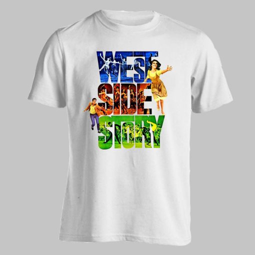 West Side Story Broadway Musical Show Logo Mens White Gray T-Shirt