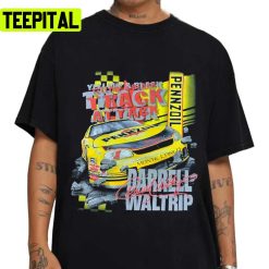 Yellow Black Track Attack Retro Nascar Car Racing Darrell Waltrip Unisex T-Shirt