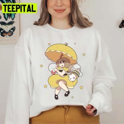 Yellow Dress And Umbrella Bee And Puppycat Unisex Sweatshirt