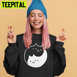 Yin Yang Cute Cats Unisex Sweatshirt