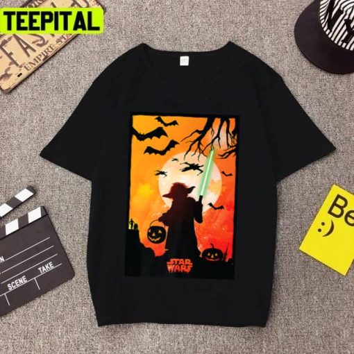 Yod Silhouette Halloween Design Mix Star Wars Unisex T-Shirt