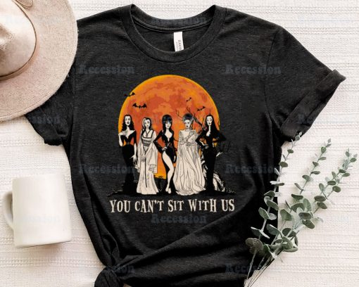 You Can’t Sit With Us Shirt Witches Disney Villain Family In The Moon Halloween Trending Unisex Shirt