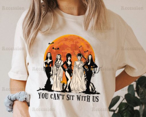 You Can’t Sit With Us Shirt Witches Disney Villain Family In The Moon Halloween Trending Unisex Shirt