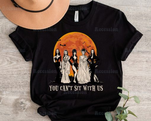 You Can’t Sit With Us Shirt Witches Disney Villain Family In The Moon Halloween Trending Unisex Shirt