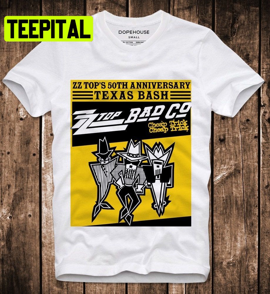 Zz Top's 50th Anniversary Texas Bash Vintage Retro Trending Unisex T-Shirt