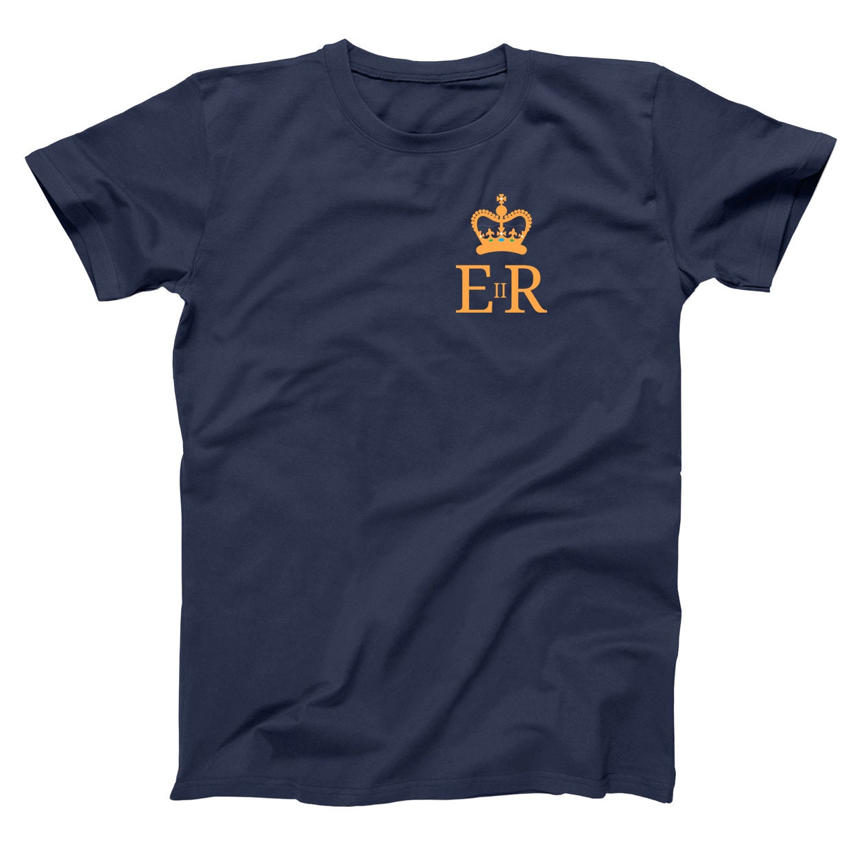 - - Cute The Crown Monarch England Uk British Flag E2r Royal Gold Seal Rip Queen Elizabeth Ii Shirt