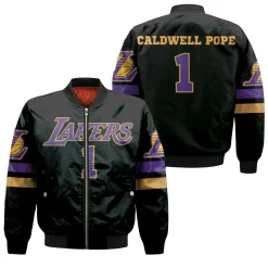 01 Kentavious Caldwell Pope Lakers Jersey Inspired Style Bomber Jacket