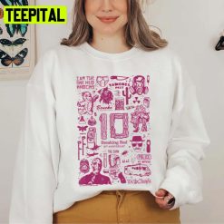 10th Anniversary Pink Symbols Collage Breaking Bad Unisex Sweatshirt