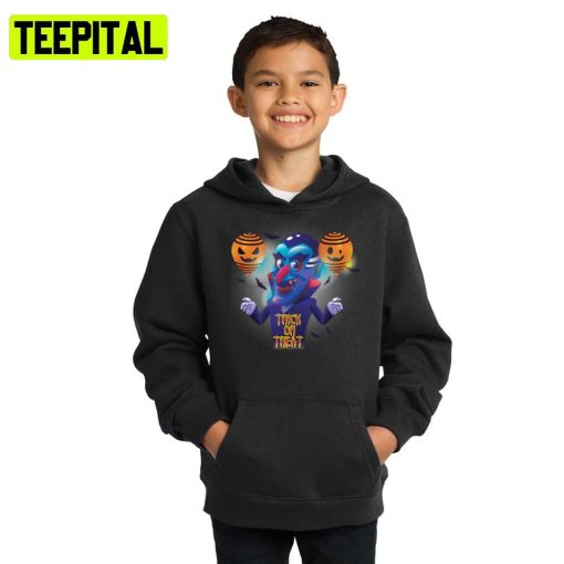 2022 Dracula Trick Or Treat Halloween Illustration Hoodie