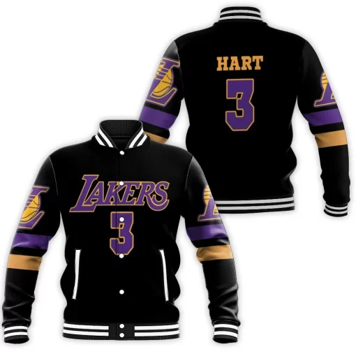 3 Josh Hart Lakers Jersey Inspired Style Baseball Jacket