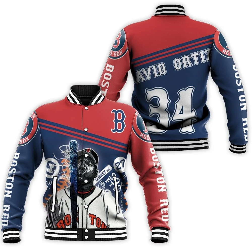 34 David Ortiz Boston Red Sox Baseball Jacket