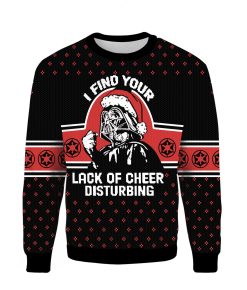 3D Gift Darth Vader Star Wars I Find Your Lack of Cheer Disturbing Ugly Christmas Sweatshirt